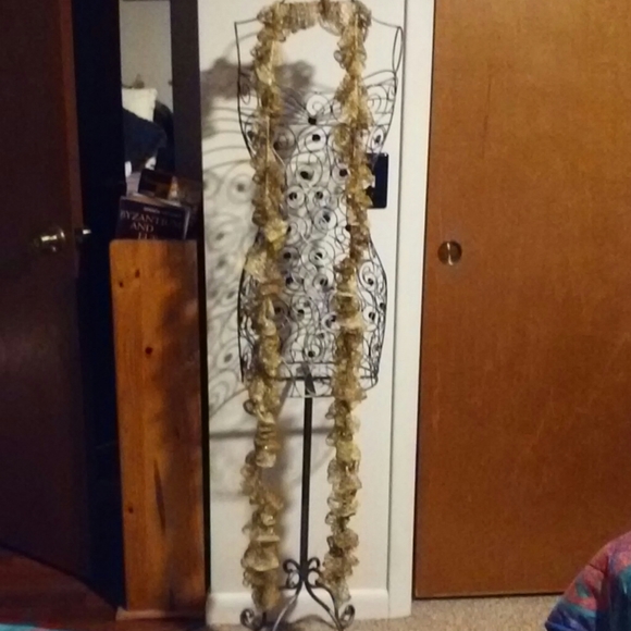 8ft Golden Boa Neck Scarf - Picture 2 of 4